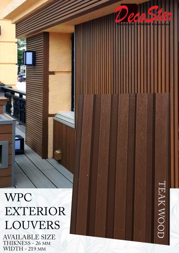 Wpc Exterior Louvers Teakwood Deco Star Pvc Panels